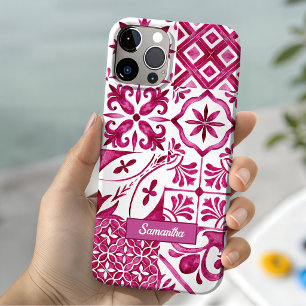 Funda Para iPhone 15 Verano mayólica roja siciliana mediterránea