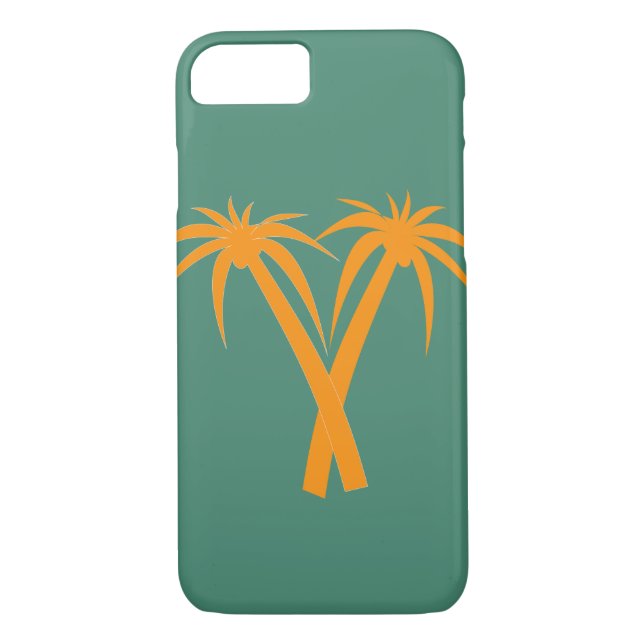 Funda De Case-Mate Para iPhone Verano naranja de Palmeras Tropicales (Reverso)