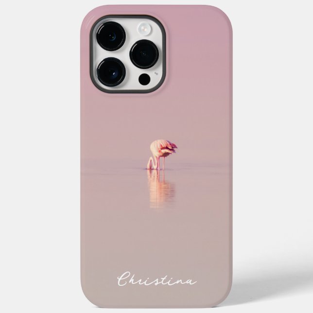 Funda De Case-Mate Para iPhone Verano Trópico Rosa Flamingo Girly (Reverso )