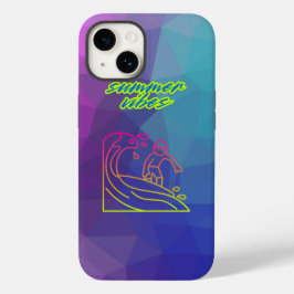 Funda Para iPhone 14 De Case-Mate Verano vibes niño surfeando.