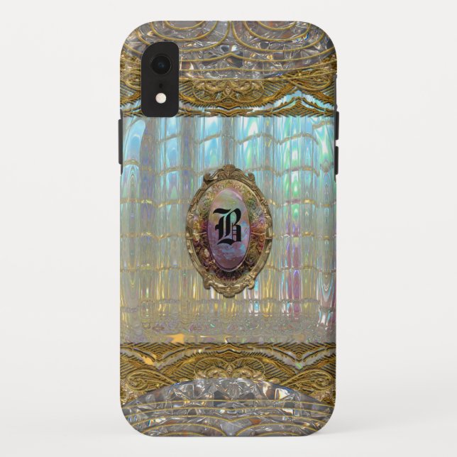 Funda De Case-Mate Para iPhone Veraspeece Baroque XR Monograma (Reverso)