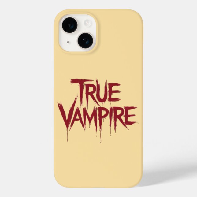 Funda De Case-Mate Para iPhone Verdadero Vampiro Gothic Dripping Blood Texto Dise (Reverso )