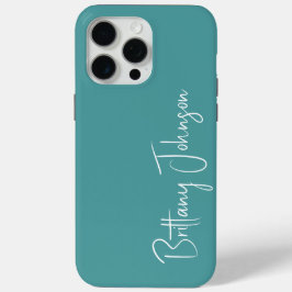 Funda Para iPhone 15 Pro Max Verde azulado monogramado