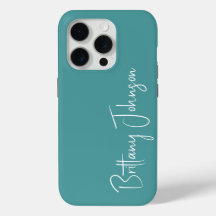 Verde azulado monogramado