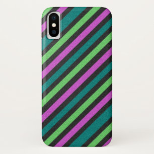 Funda Para iPhone X Verde azulado, verde animo, Purpurina rosado calie
