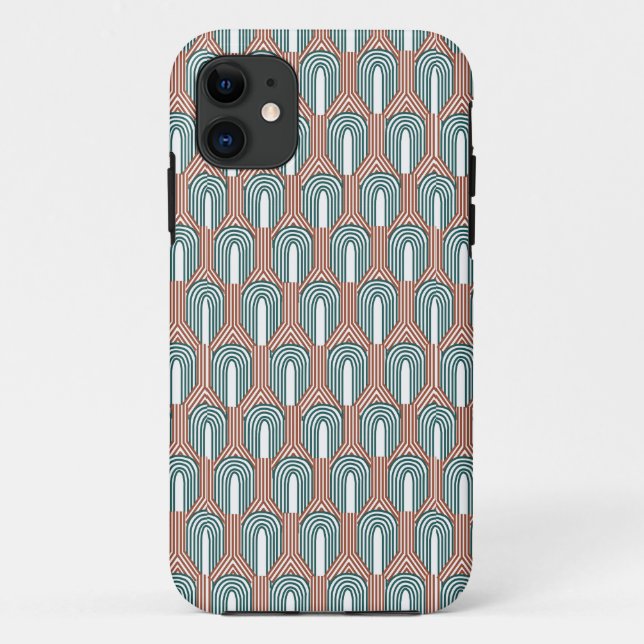 Funda De Case-Mate Para iPhone Verde azulado y cobre (Reverso)