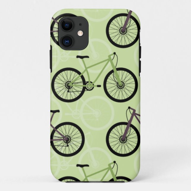 Funda De Case-Mate Para iPhone verde de bicicleta (Reverso)