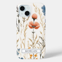 Verde de flor silvestre de boho floral personaliza