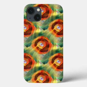 Funda Para iPhone 13 verde del agua del extracto de la textura del