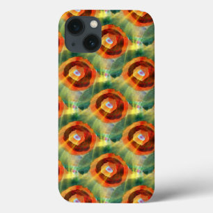Funda Para iPhone 13 verde del agua del extracto de la textura del