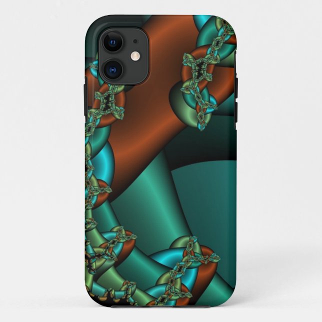 Funda De Case-Mate Para iPhone Verde del cobre (Reverso)