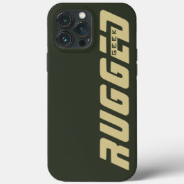 Funda Para iPhone 13 Pro Max verde del ejército y oro GED GEEK