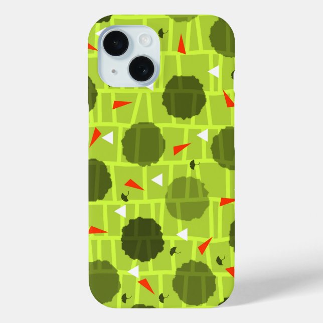 Funda De Case-Mate Para iPhone Verde estampado (Reverso )