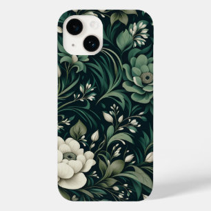Funda Para iPhone 14 De Case-Mate Verde Floral Esmeralda Oscuro