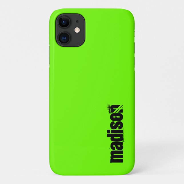 Funda De Case-Mate Para iPhone Verde fluorescente neón (Reverso)