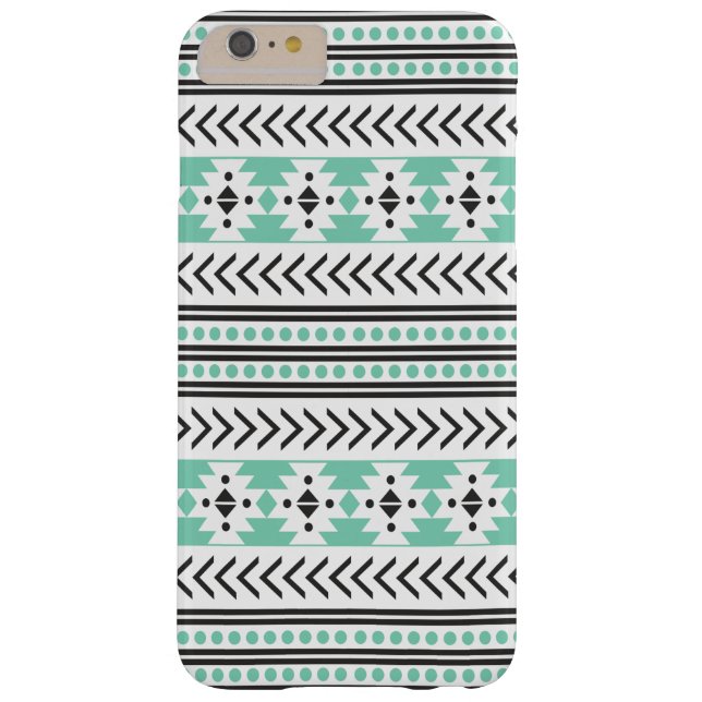 Funda De Case-Mate Para iPhone Verde geométrico del modelo de la impresión tribal (Reverso)
