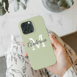 Funda Para iPhone 13 Pro Verde moderno | Personal Inicial<br><div class="desc">Verde moderno | Personal Inicial</div>