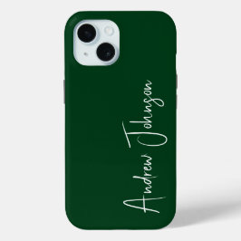 Funda Para iPhone 15 Verde monogramado