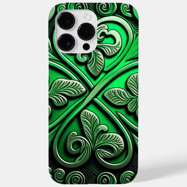 FUNDA DE Case-Mate PARA iPhone VERDE OSCURO INTRÍCITO VERDE (Reverso)