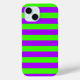 Funda Para iPhone 15 Verde Psicodélico Eléctrico Púrpura Y Harlequino