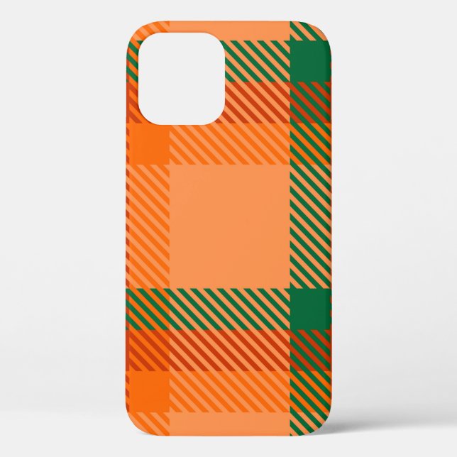 Funda De Case-Mate Para iPhone Verde, rojo, Naranja y escocés Tartán (Reverso )