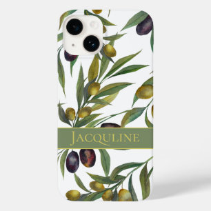 Funda Para iPhone 14 De Case-Mate Verde Salvia Estilo Francés De Campo Patrón De Oli