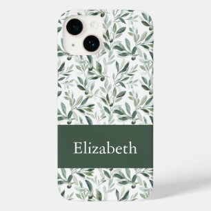 Funda Para iPhone 14 De Case-Mate Verde Salvia Francés País Olivo Nombre Personaliza