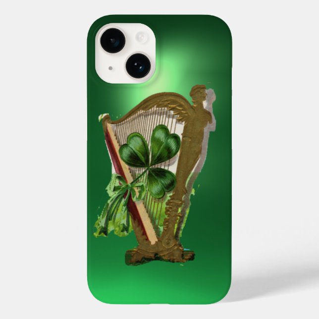 Funda De Case-Mate Para iPhone VERDE SHAMROCK HARP verde (Reverso )