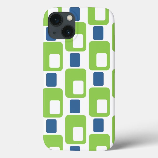 Funda De Case-Mate Para iPhone Verde y azul (Reverso)