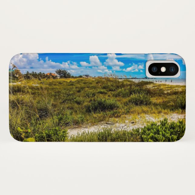 Funda De Case-Mate Para iPhone Verdes de playa (Reverso (horizontal))