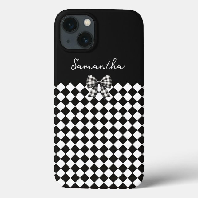 Funda De Case-Mate Para iPhone Verificadores de odio de Harlequin blanco negro (Reverso)