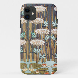 Funda Para iPhone 11 Verneuil Dragonfly Water Lily Art Nouveau: Vintage