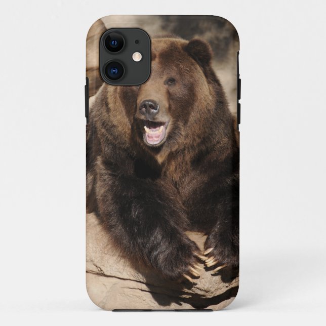 Funda De Case-Mate Para iPhone Verraco del oso grizzly (Reverso)