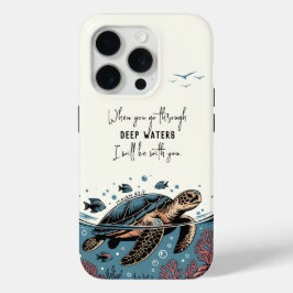 Funda Para iPhone 15 Pro Versículo bíblico personalizado Isaías 43:2 Regalo