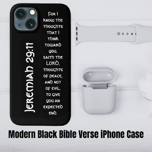 Funda Para iPhone 13 Verso de la Biblia Negra Moderna