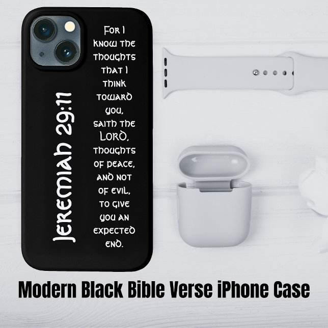 Funda De Case-Mate Para iPhone Verso de la Biblia Negra Moderna (Modern Black Bible Verse Case-Mate iPhone Case
)