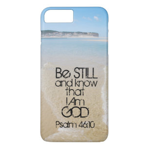 Funda Para iPhone 8 Plus/7 Plus Verso de la Biblia Permanezca y sepa que soy Dios,