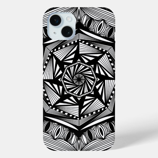 Funda De Case-Mate Para iPhone Vértigo mandala (Reverso )