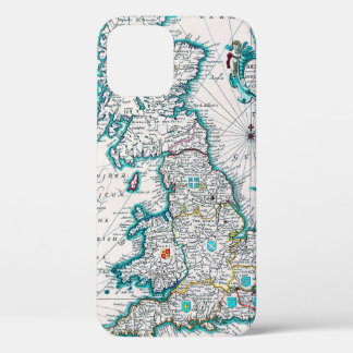 Funda Para iPhone 12 Very Old Antique Map of Britannia Case-Mate iPhone