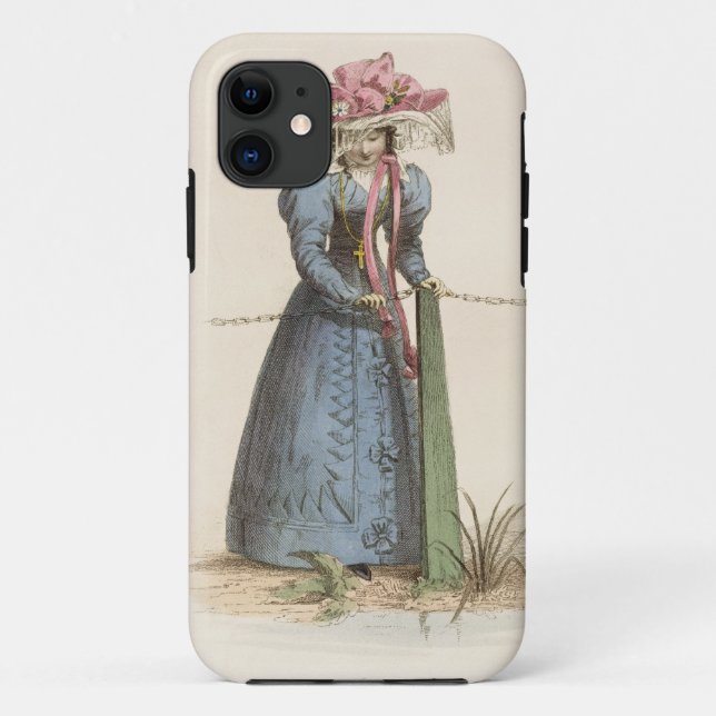 Funda De Case-Mate Para iPhone Vestido de la "promenade", placa de moda de (Reverso)