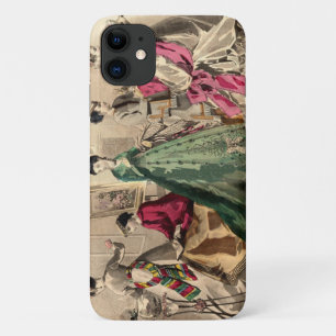 Funda Para iPhone 11 Vestido del Victorian con el arco rosado