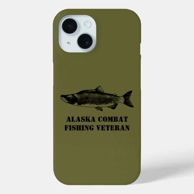 Funda De Case-Mate Para iPhone Veterano de la Pesca de Combate de Alaska (Reverso )