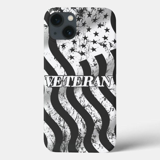 Funda De Case-Mate Para iPhone Veterano de los Estados Unidos - cosecha blanca (Reverso)