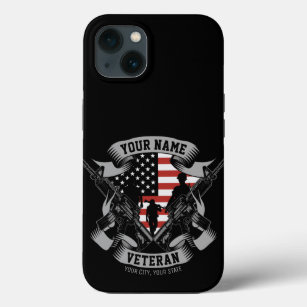 Funda Para iPhone 13 Veterano norteamericano personalizado orgulloso Ve