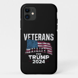 Funda Para iPhone 11 Veteranos del abuelo de papá por la bandera estado