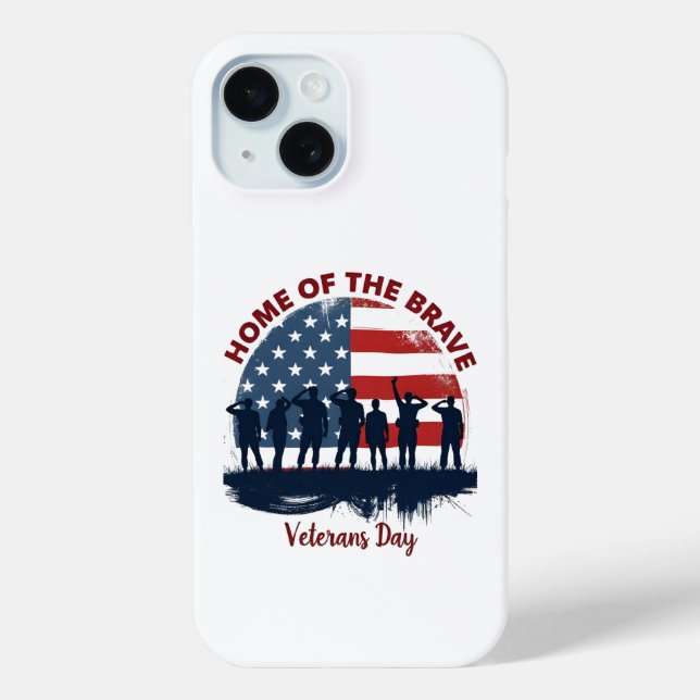 Funda De Case-Mate Para iPhone Veterans Day Patriotic Tee (Reverso )