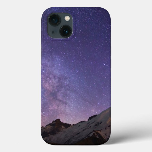 Funda De Case-Mate Para iPhone Vía Láctea y Mt. Rainier | Estado de Washington (Reverso )