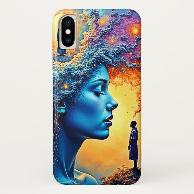 Funda De Case-Mate Para iPhone Viaje Cósmico Mental (Reverso)