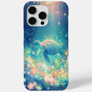Funda Para iPhone 15 Pro Max Viaje de una Tortuga a Través de un Vibrante Jardí