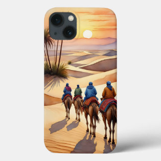 Funda Para iPhone 13 Viaje del desierto al atardecer - Caravana de came